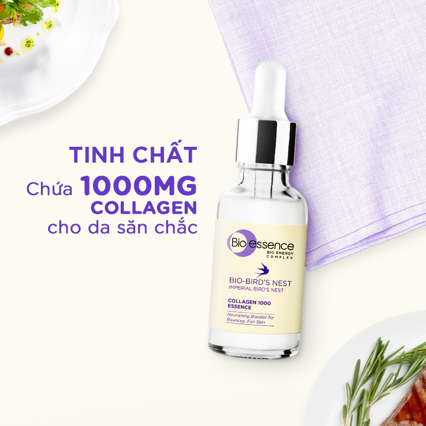 Tinh chất dưỡng da tươi sáng và căng mọng Bio-essence Bio-Bird's Nest Collagen Essence 30g