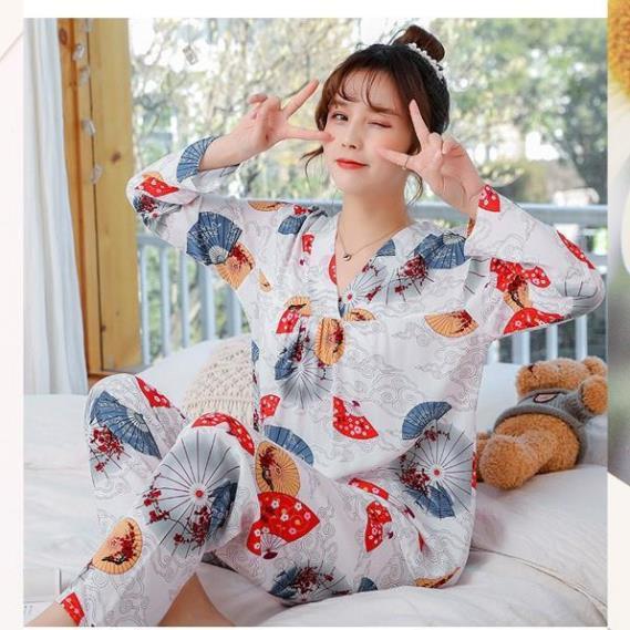 Đồ bộ tiểu thư dài đáng yêu - Bộ đồ mặc nhà cotton nhiều mẫu xinh xắn B51