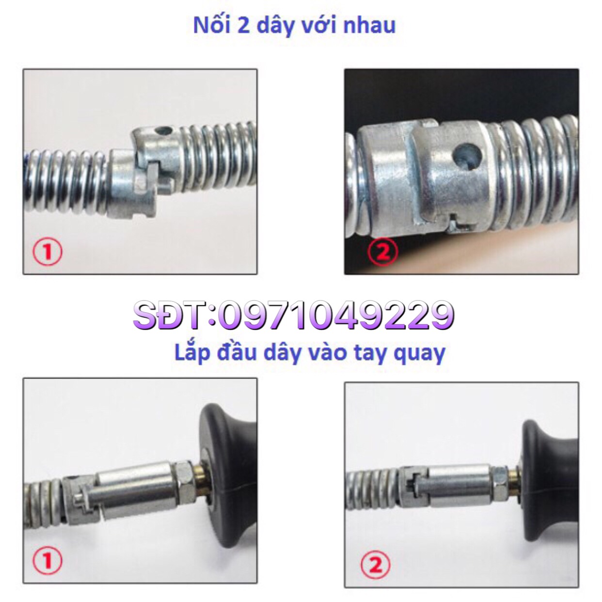 Dây Thông Tắc Cống Phi 16 Dung Tay Quay - dài 21m