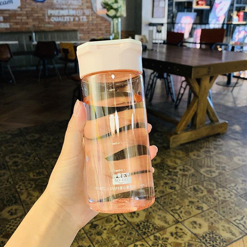 Water Cup Portable Hidden Handle Leak-proof Handy Cup Male and Female Students Creative Trend Outdoor Sports Plastic Tea Cup