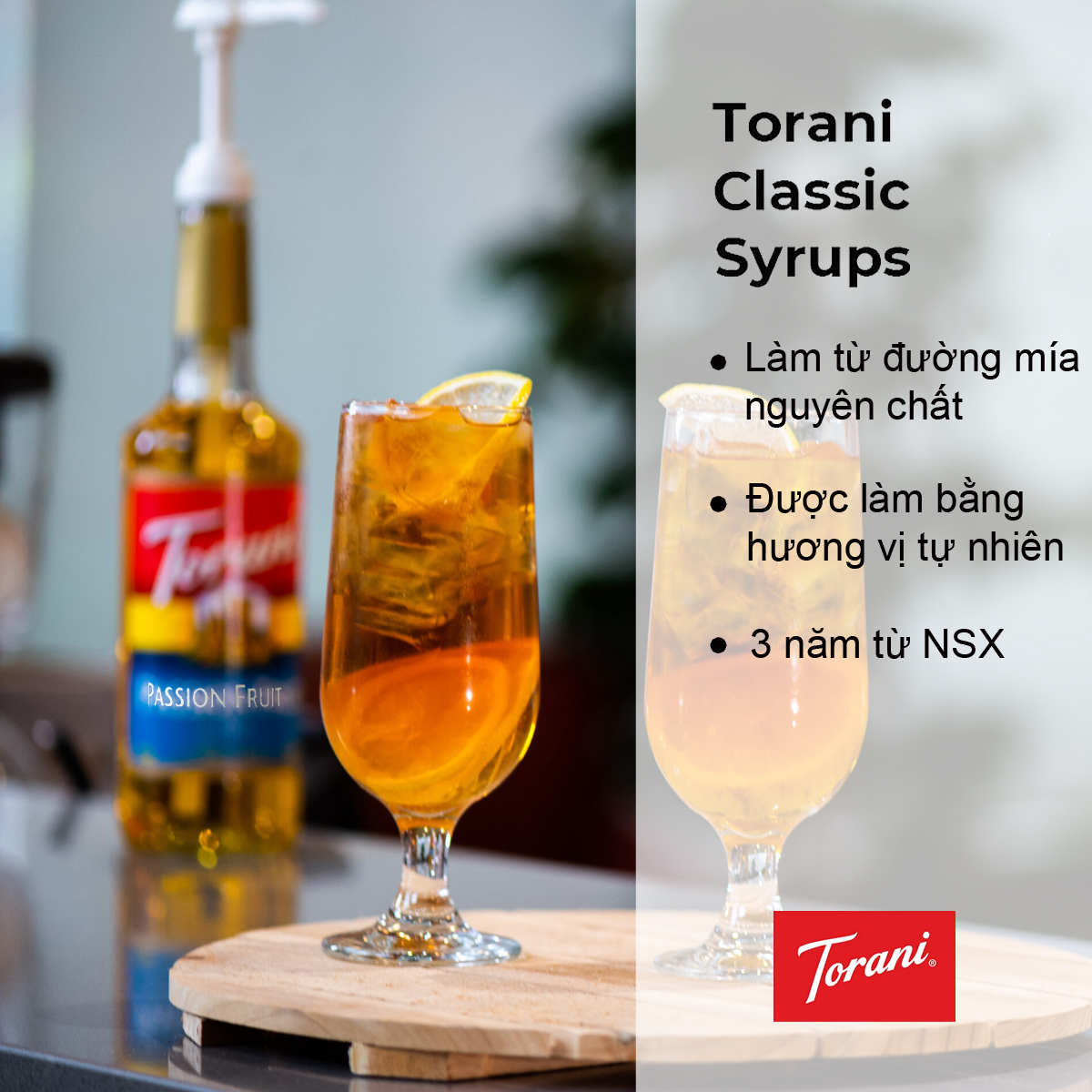 Siro Pha Chế Vị Chanh Dây Torani Classic Passion Fruit Syrup 750ml Mỹ