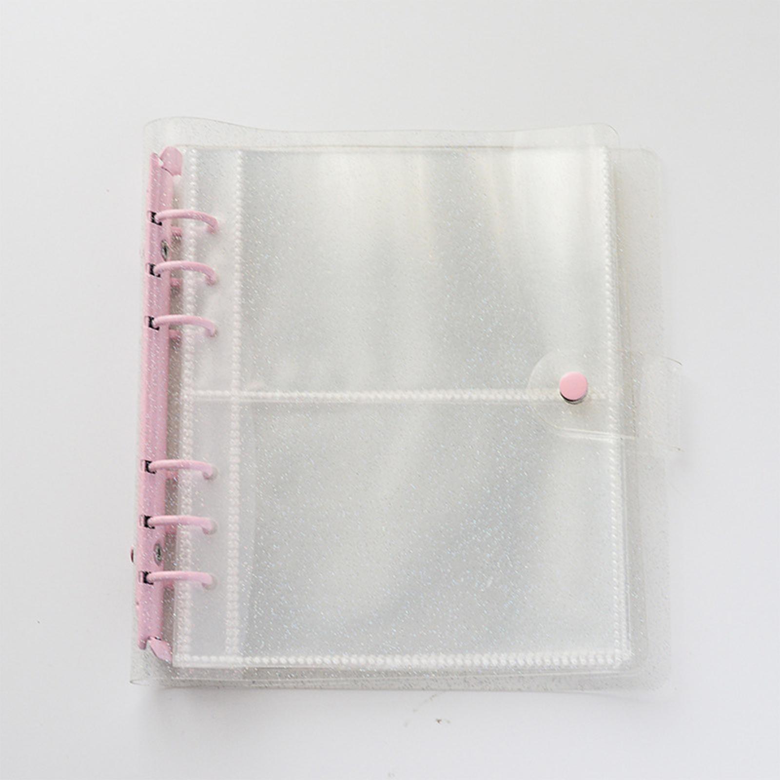 3 inch Photo Album Picture Card Protectors Sleeve  Shiny Clear  Pink