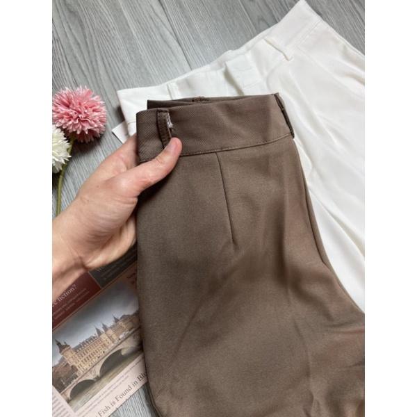 Quần ống suông nữ chất vải lụa cát hàn dài 102 đến 105cm