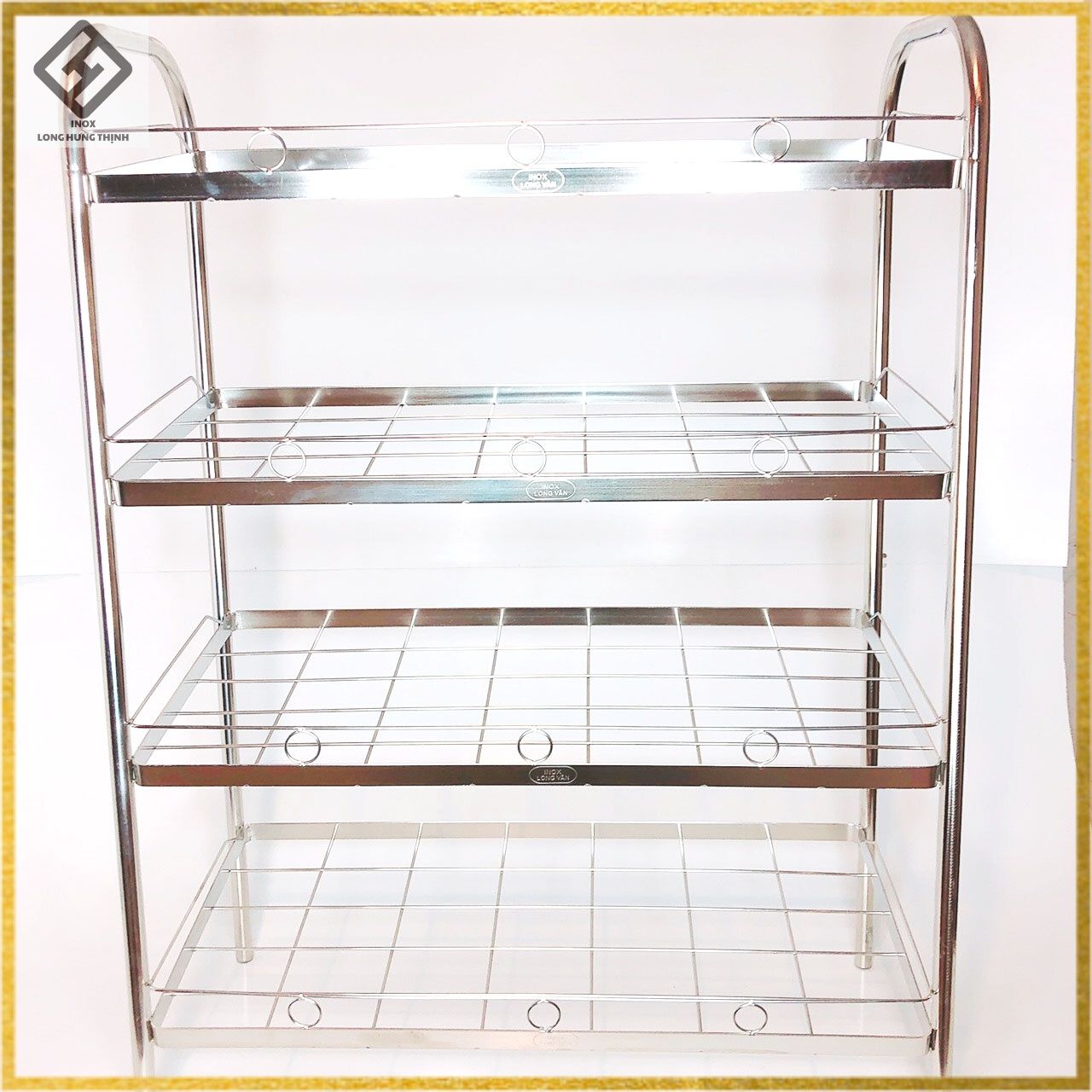 Kệ giày dép INOX 3/4/5 tầng, chất liệu INOX ĐẶC cao cấp sáng bóng, thiết kế hiện đại, kệ dựng giày, dép tiện lợi