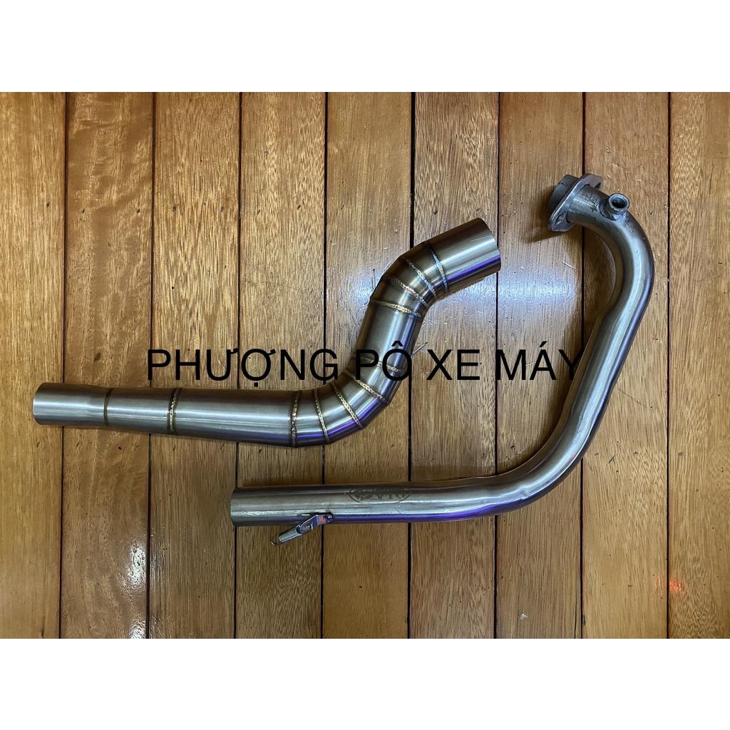 Cổ pô inox 304 phi 1,5X35x51 gắn pô lon cho SATRIA/ RAIDER Fi/ GSX 150