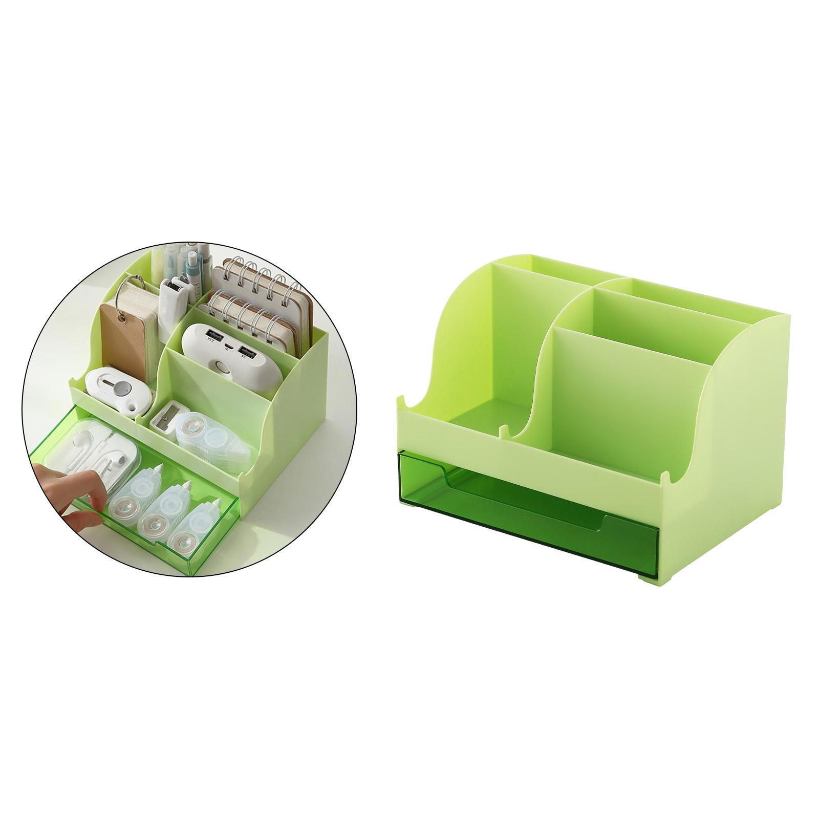 Desktop Cosmetic Storage Box Organizer with Drawer for Dresser Bedroom