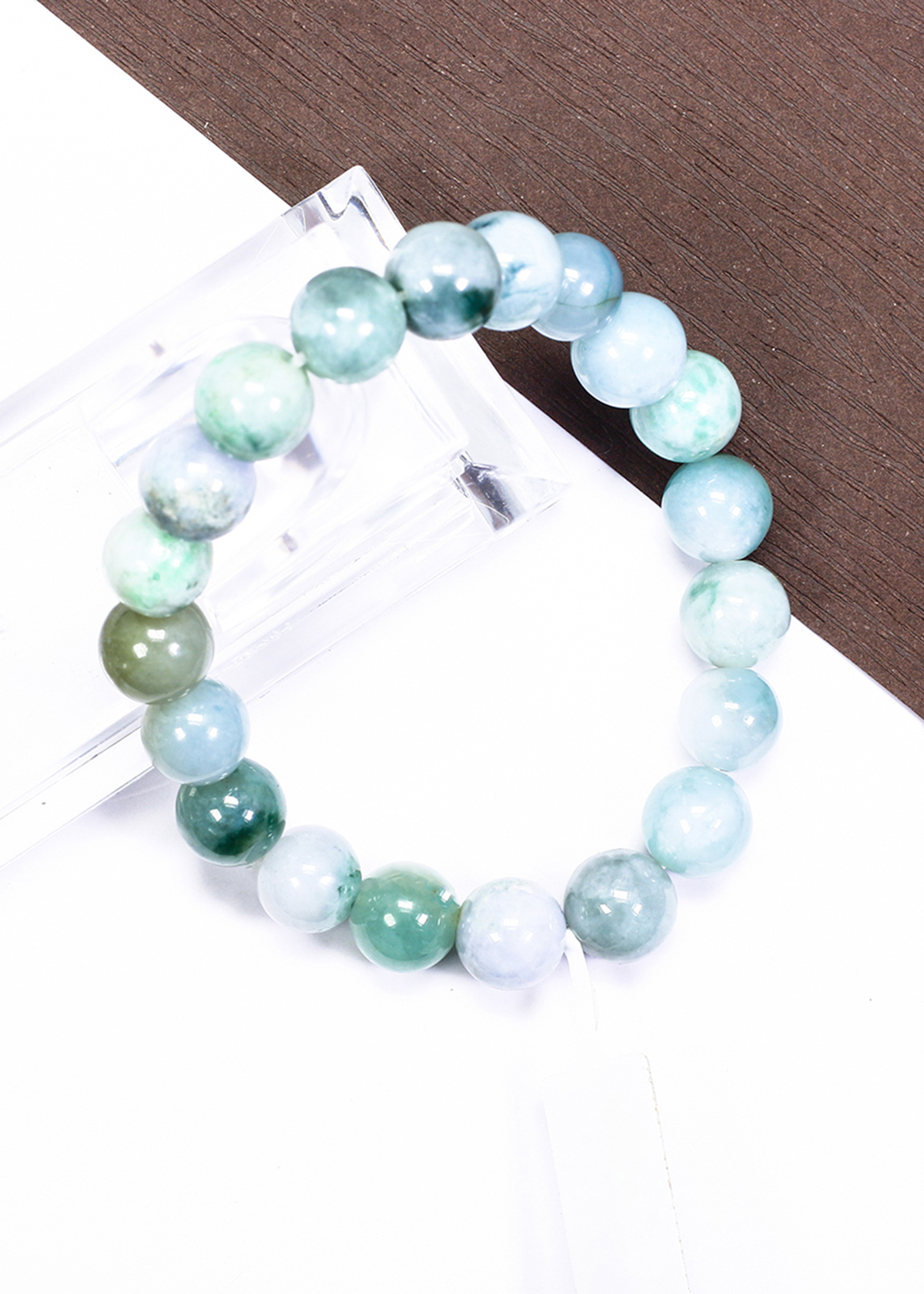 Vòng tay đá cẩm thạch phì thúy size hạt 10mm mệnh hỏa, mộc - Ngọc Quý Gemstones