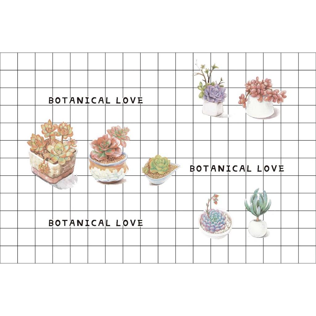 Decal dán bếp tráng nhôm cách nhiệt - Sọc ô vuông Hoa Mẫu Đơn