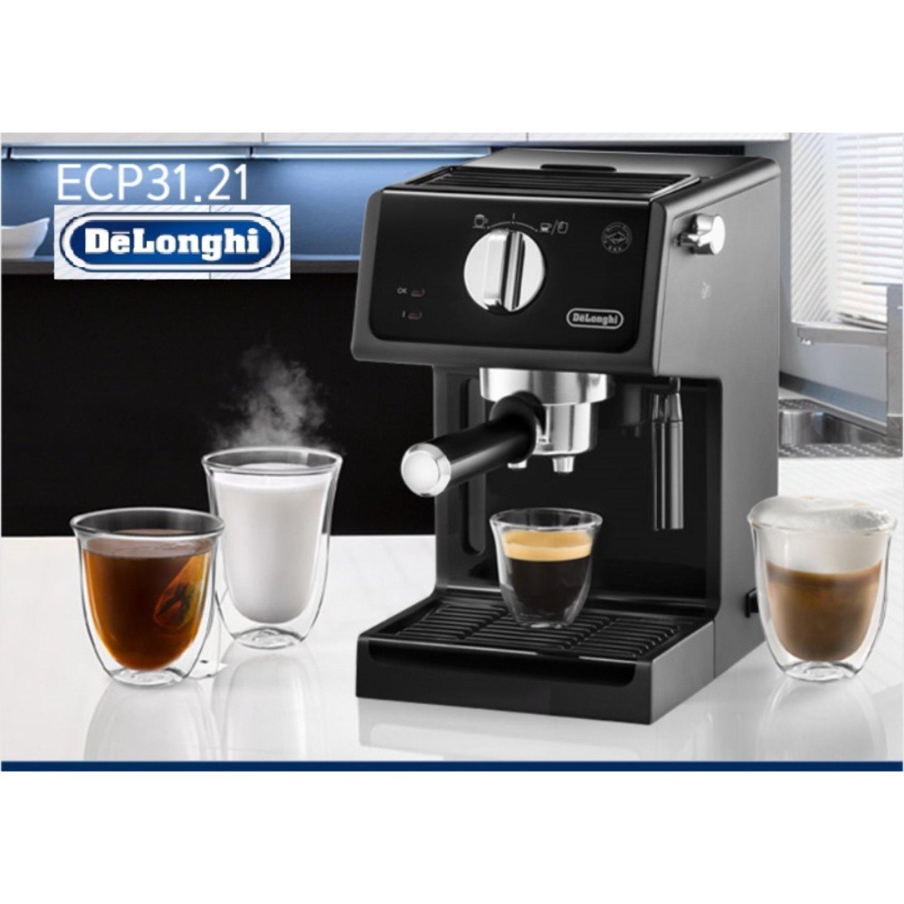 Máy Pha Cà Phê Espresso Delonghi ECP31.21  - Đen - Hàng Chính Hãng