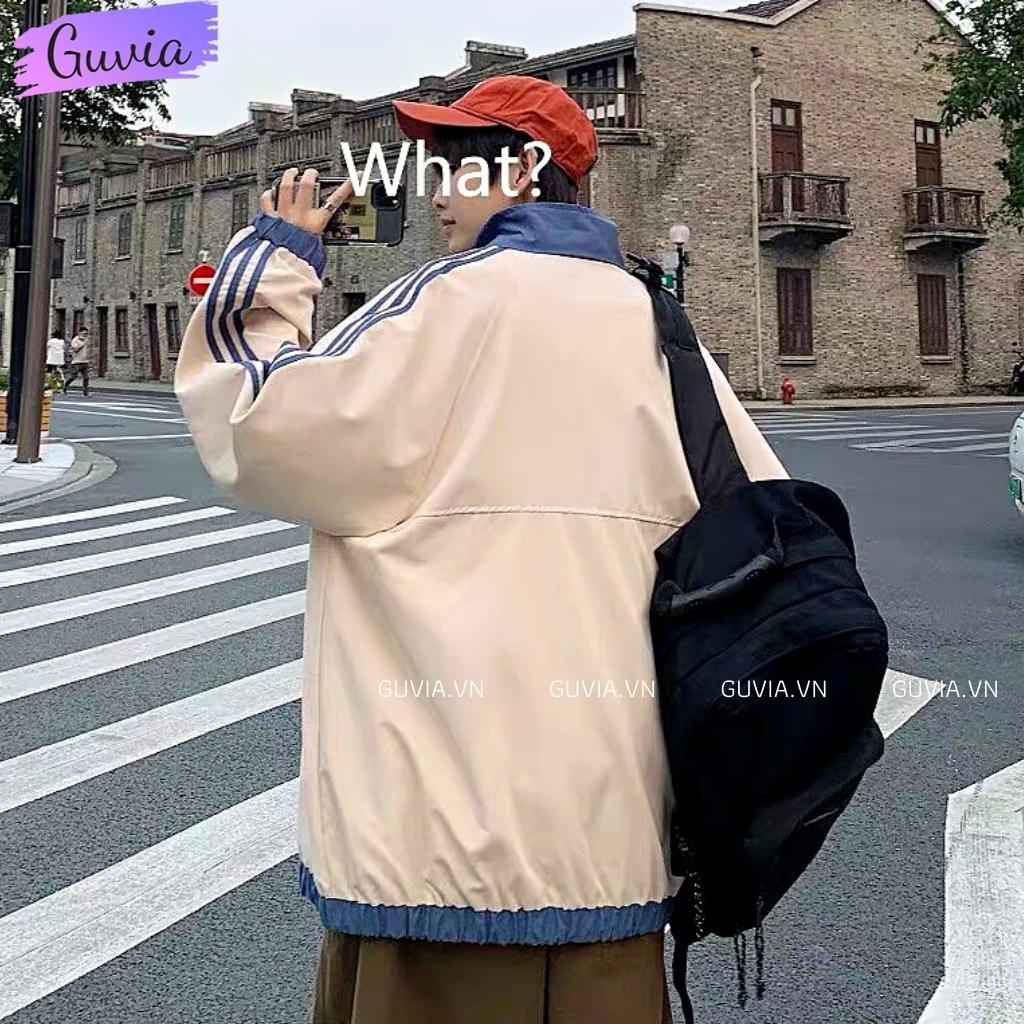 Áo Khoác Dù GATCREY 2 Lớp Form Rộng Nam Nữ Unisex, Áo Gió Bomber Bóng Chày Chống Nắng Ulzzang
