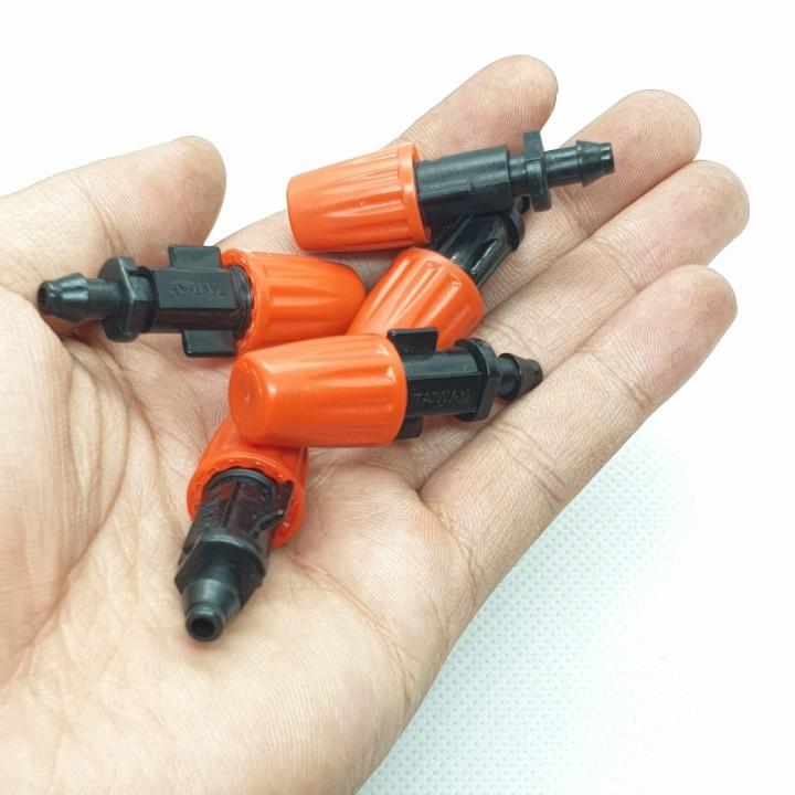 Béc phun sương 1 hướng màu cam gắn đuôi 6mm, phun sương mịn, không bị tắc- COMBO 20
