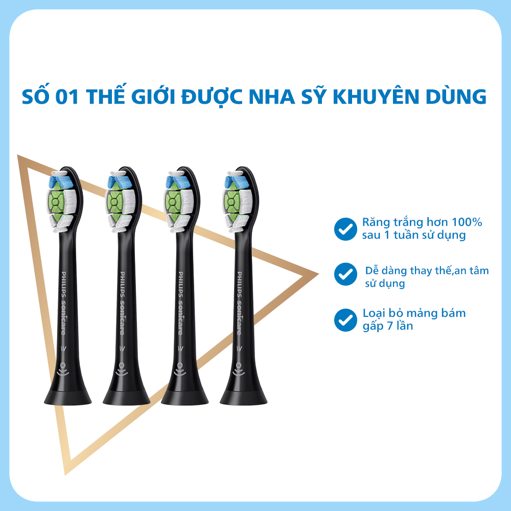 Bàn chải điện Philips Sonicare HX3671/54 + 4 đầu thay thế HX6064/96 bảo hành 2 năm
