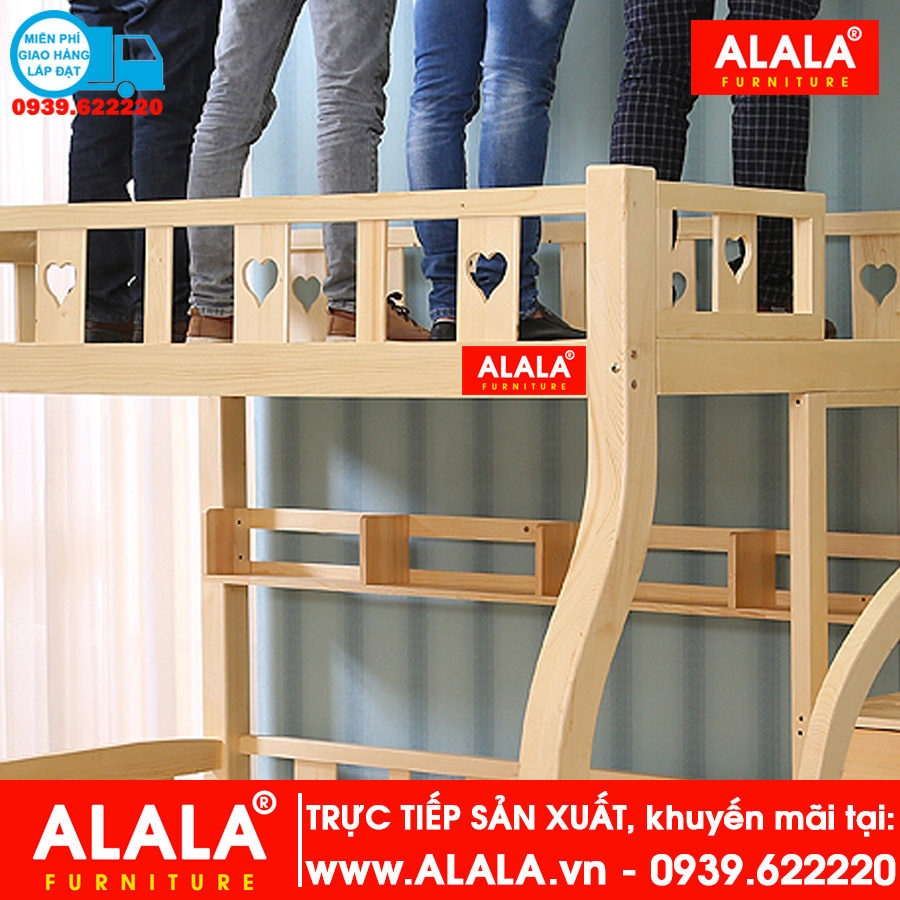 Giường Tầng ALALA101 (1m2, 1m4) Cao Cấp - Thương hiệu ALALA - Za.lo: 0939.622220