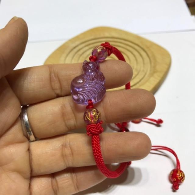 Vòng hồ ly đá lưu ly tết chỉ đỏ