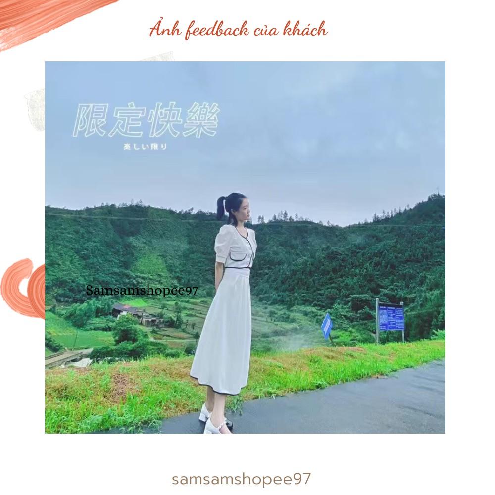 Set áo và chân váy thanh lịch