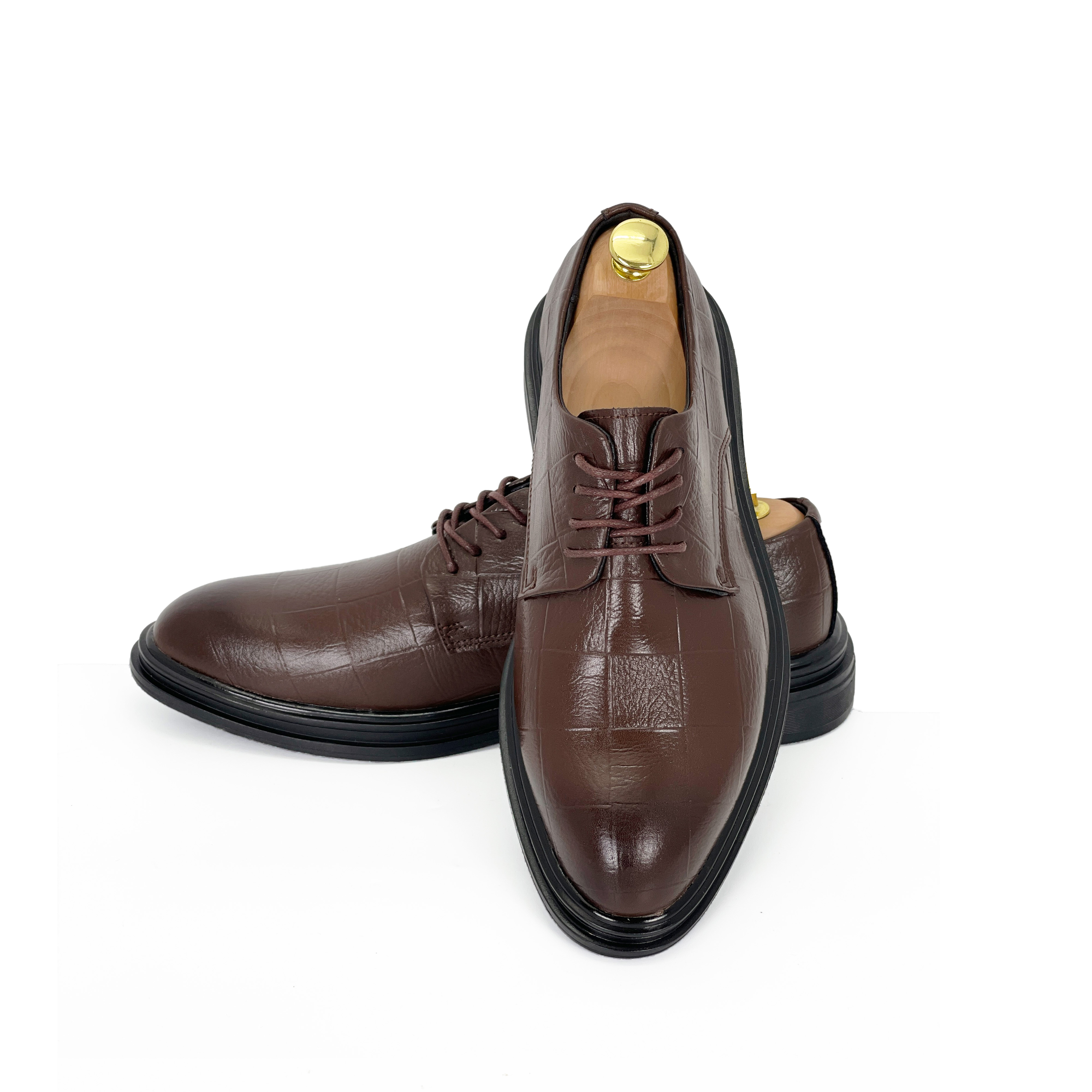 Homme Trieste - Classic Toe Oxford Italian Leather Dress Shoes