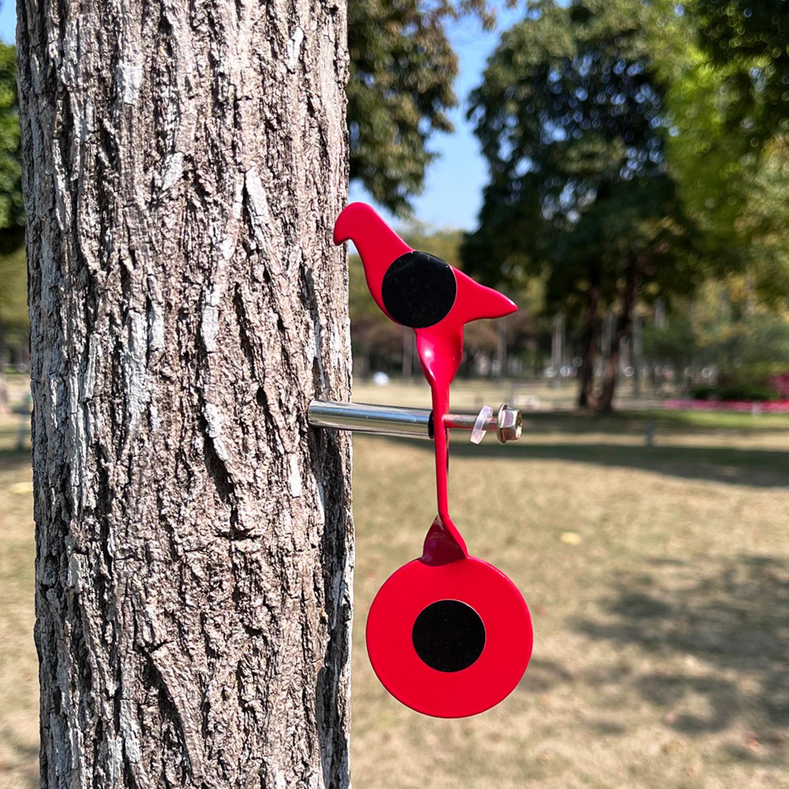 Red Bird Shape Shooting Target Auto Resetting Spinner Resetting Target for Hunting Practice