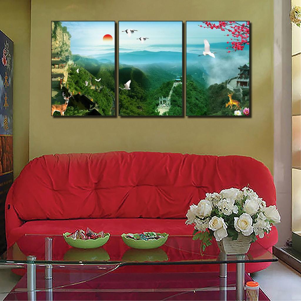 Tranh phong cảnh trang trí nhà phố - TĂNG KÈM ĐINH 3 CHÂN