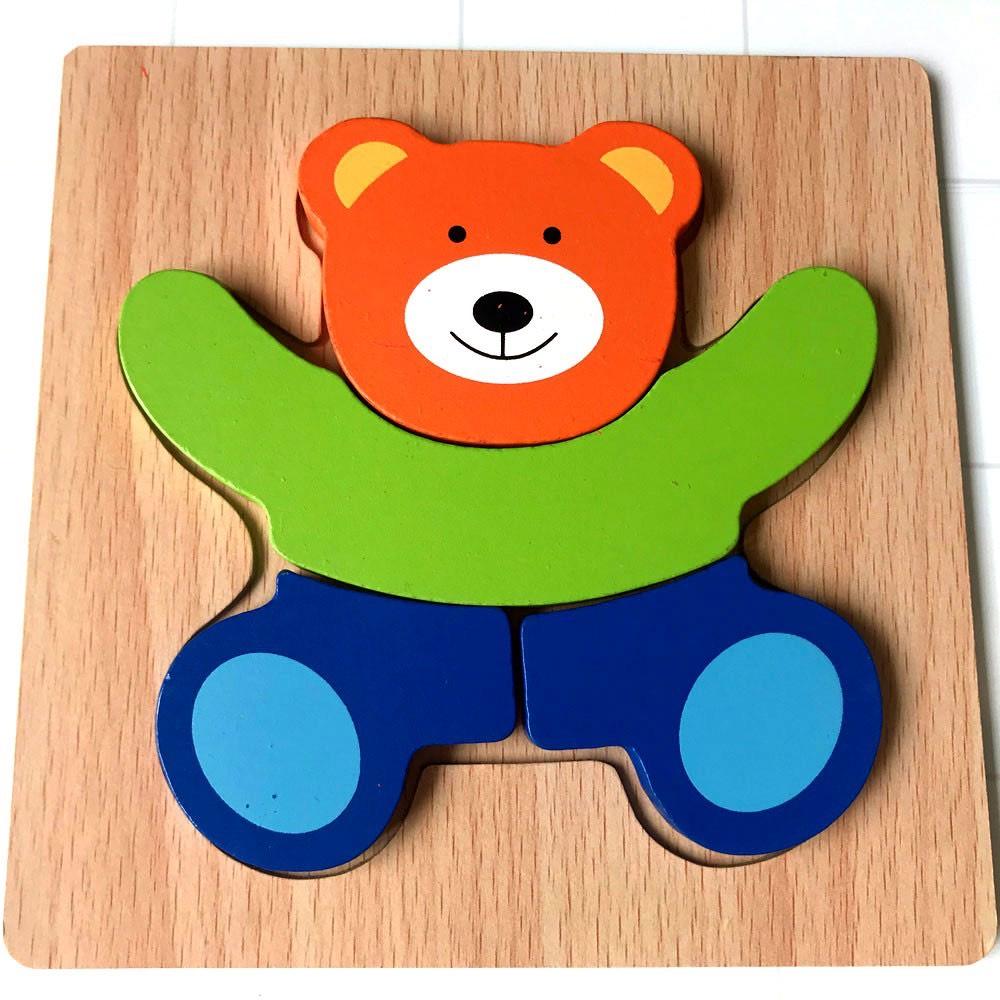 Tranh ghép gỗ Đồ chơi gỗ dành cho bé 2 tuổi trở lên Loại Gỗ Dày Puzzletoys