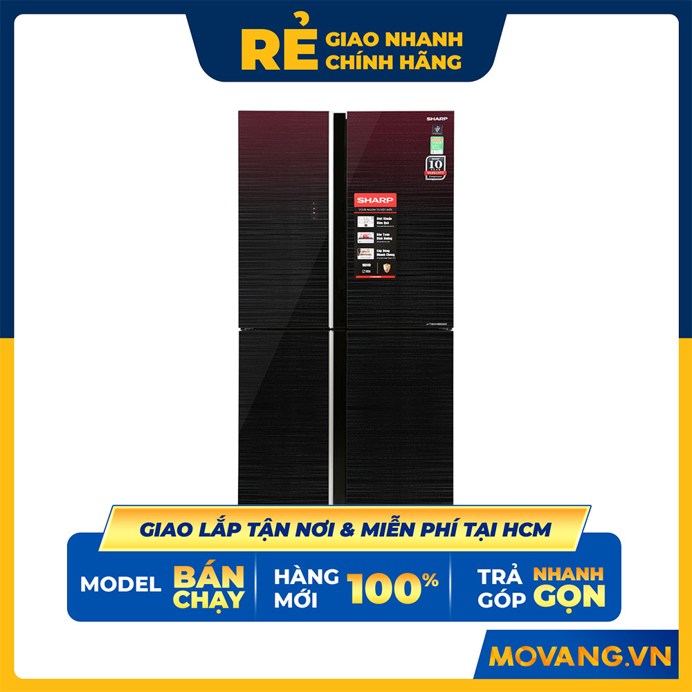 Tủ lạnh Sharp Inverter 525 lít SJ-FXP600VG-MR Model 2021 - Hàng chính hãng