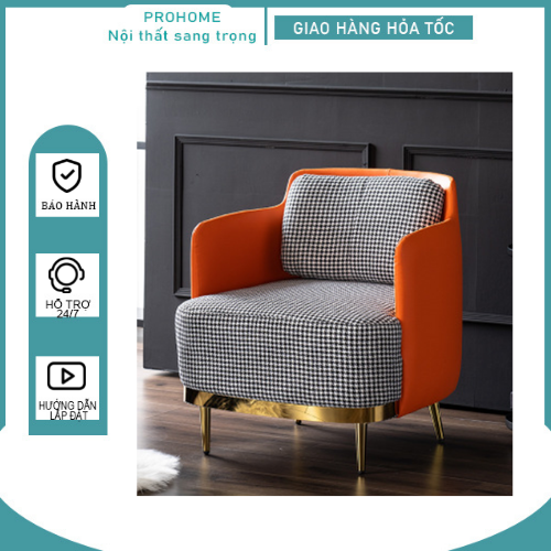 Ghế sofa đơn hiện đại đa năng sang trọng Ghế sofa Nỉ cao cấp GNK009 Giao màu ngẫu nhiên