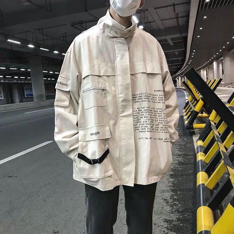 ÁO KHOÁC KAKI HỘP UNISEX IN CHỮ AKKHI01