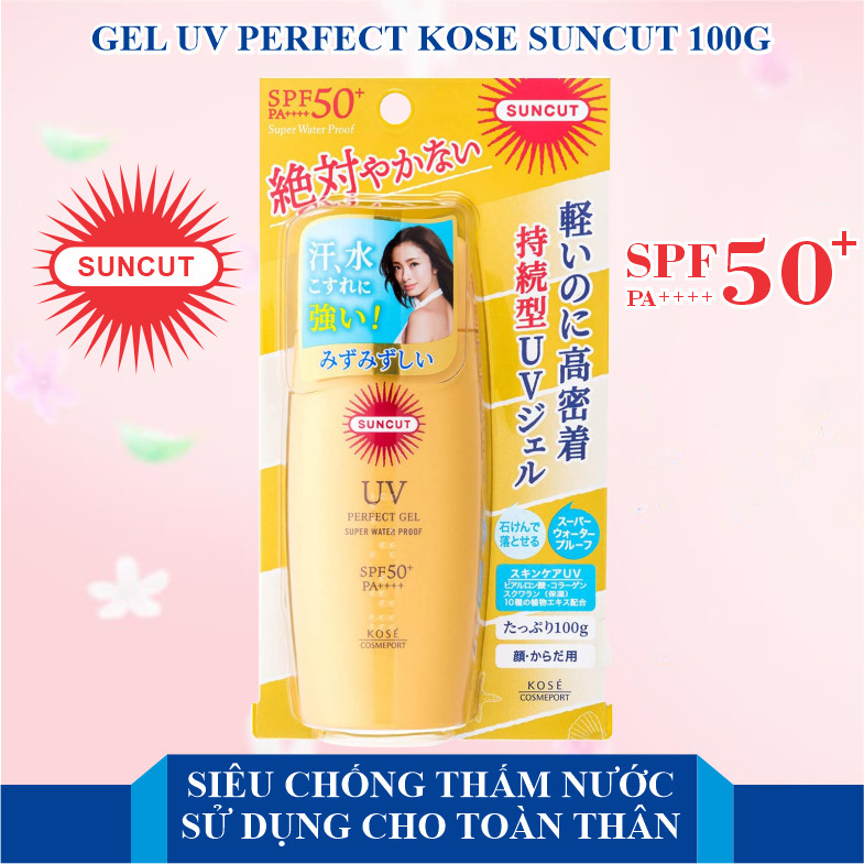 Gel Chống Nắng Siêu Chống Thấm Nước Kosé Suncut UV Gel Super Water Proof (100g)