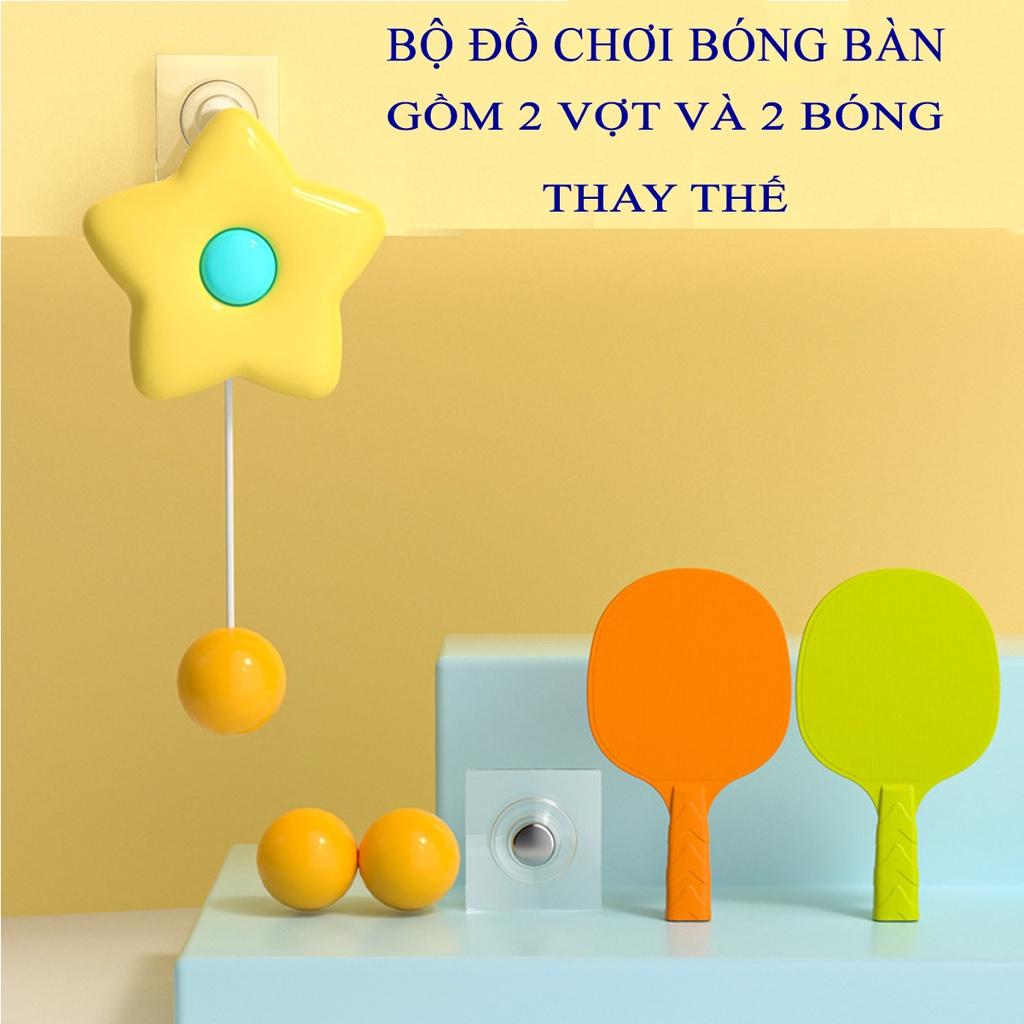 Đồ chơi luyện tập bóng bàn trong nhà cho bé, tập phản xạ và vận động thể chất toàn cơ thể, chất liệu nhựa an toàn