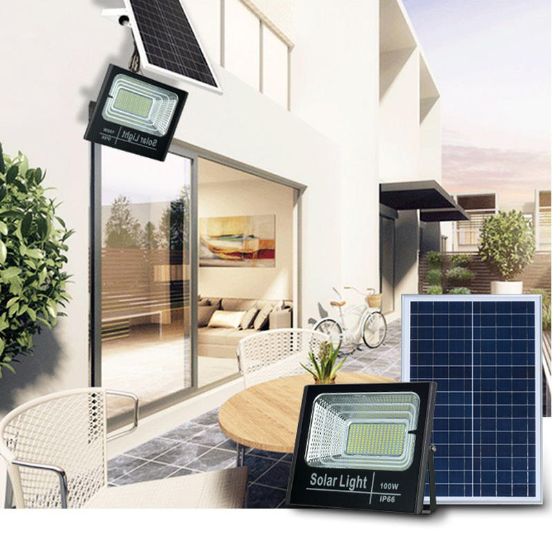 Đèn pha led năng lượng mặt trời 60W -108 bóng led siêu sáng- tiết kiệm điện - IP67 dành cho sân vườn