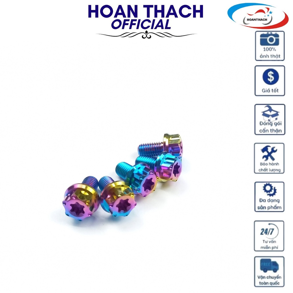 Ốc 8L10 Titan 7 màu Đầu Salaya gắn nhiều dòng xe ,SP017501 (giá 1 con)