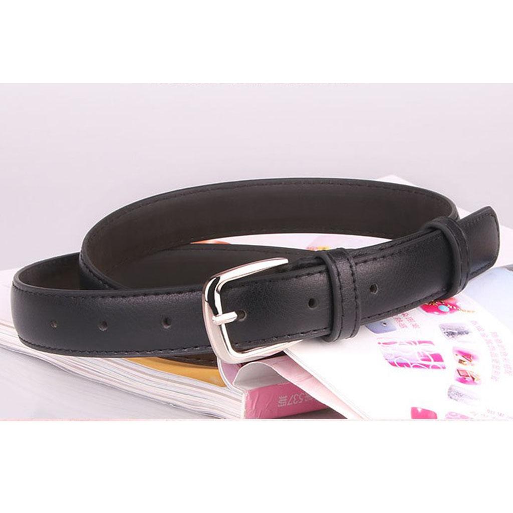 Womens Fashion Casual Belt PU Leather Waist Belt Single Prong Buckle Belt