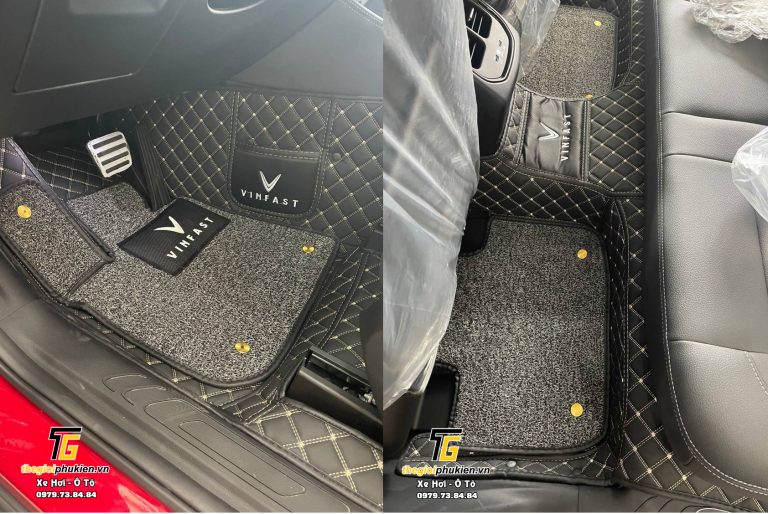 Thảm sàn, lót sàn Da 6D cao cấp cho Vinfast VF8 2022