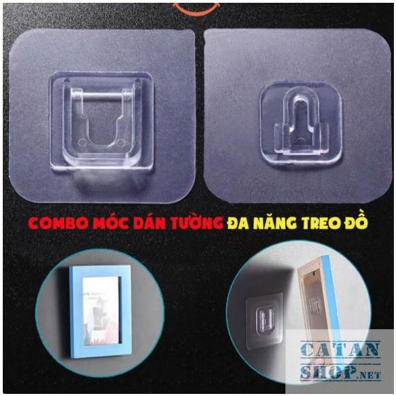 Combo 5 bộ miếng dán tường đa năng ,treo vật dụng gia đình, Combo 10 bộ móc dán các loại kệ, khung ảnh-GD497-MDanMC-5