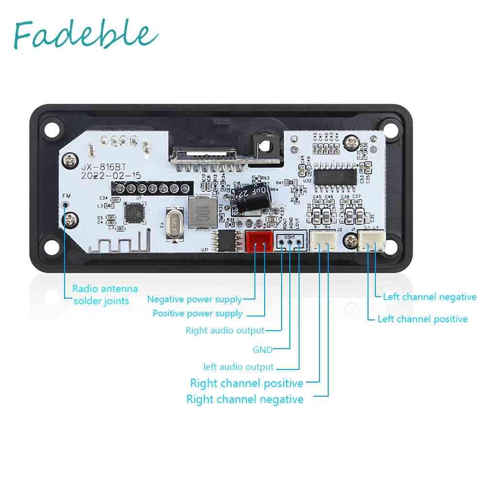 Bản Mạch Giải Mã Máy MP3 12V Bluetooth 5.0 2 X 40W 80W Chuyên Dụng Cho Xe Hơi
