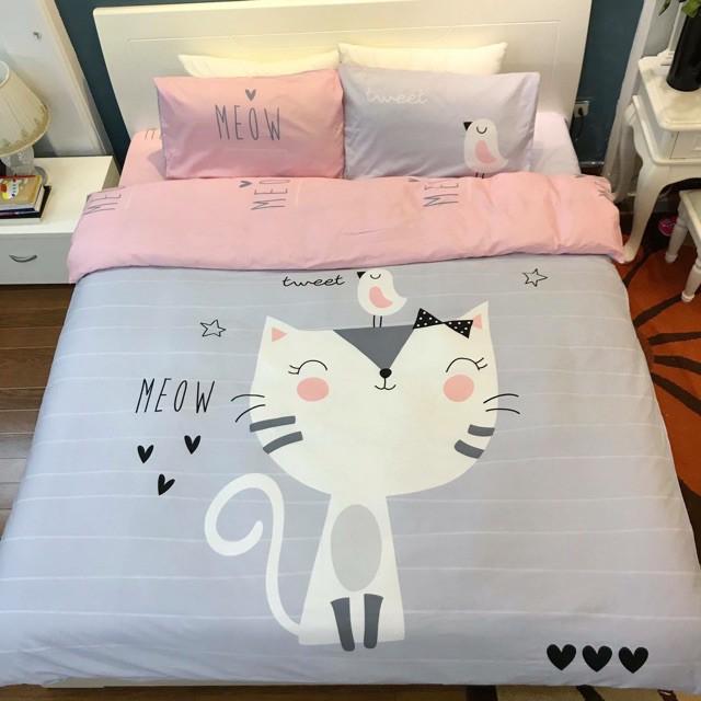 Bộ chăn ga cotton 3D hoàng loại 1