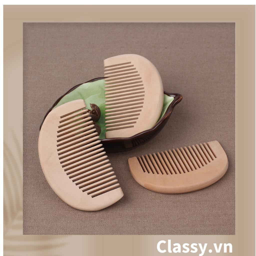 Lược mini Classy Gỗ đào tự nhiên (trơn) - Hàng loại 1 PK311