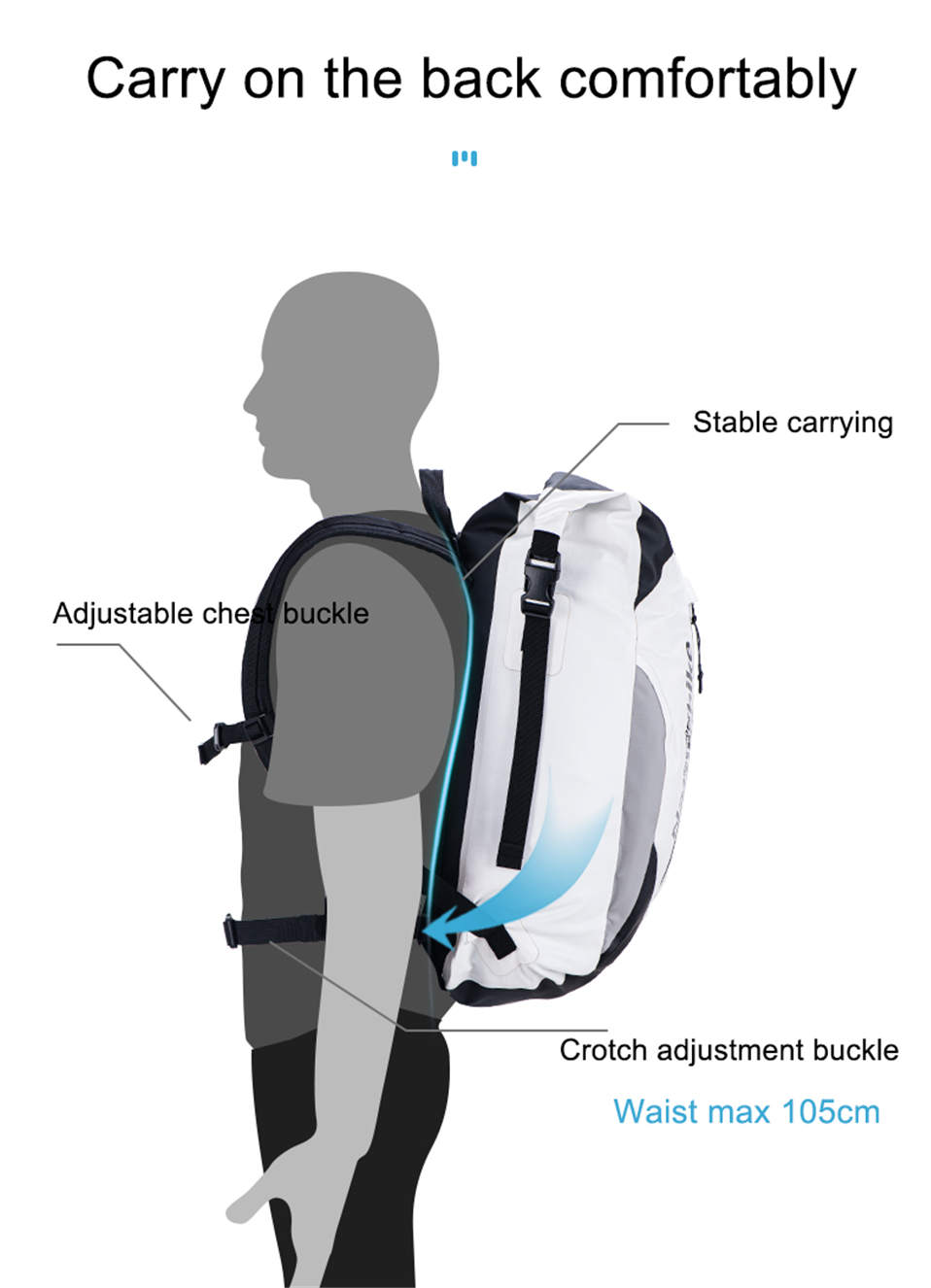 Balo chống nước NatureHike NH20FSB01 2020 30L - NATUREHIKE WATERPROOF ROLL TOP BACKPACK DRY BAG NH20FSB01