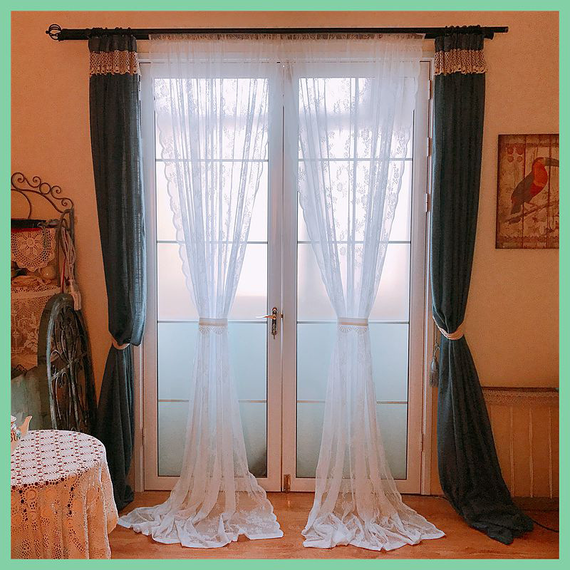 Tấm rèm ren trang trí tạo backdrop chụp ảnh, decor phong cách Korea