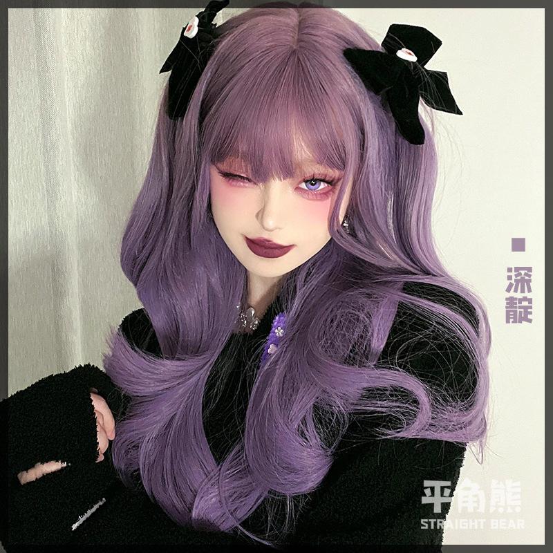 WIg/Tóc giả xoăn lơi tím khói hot teen xinh xắn - S02 nguyên đầu teen/lolita