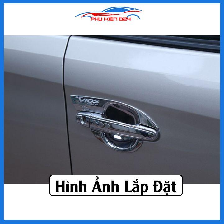 Ốp tay hõm mạ crom Vios 2008-2009-2010-2011-2012-2013 sáng bóng chống trầy bảo vệ cửa xe ô tô