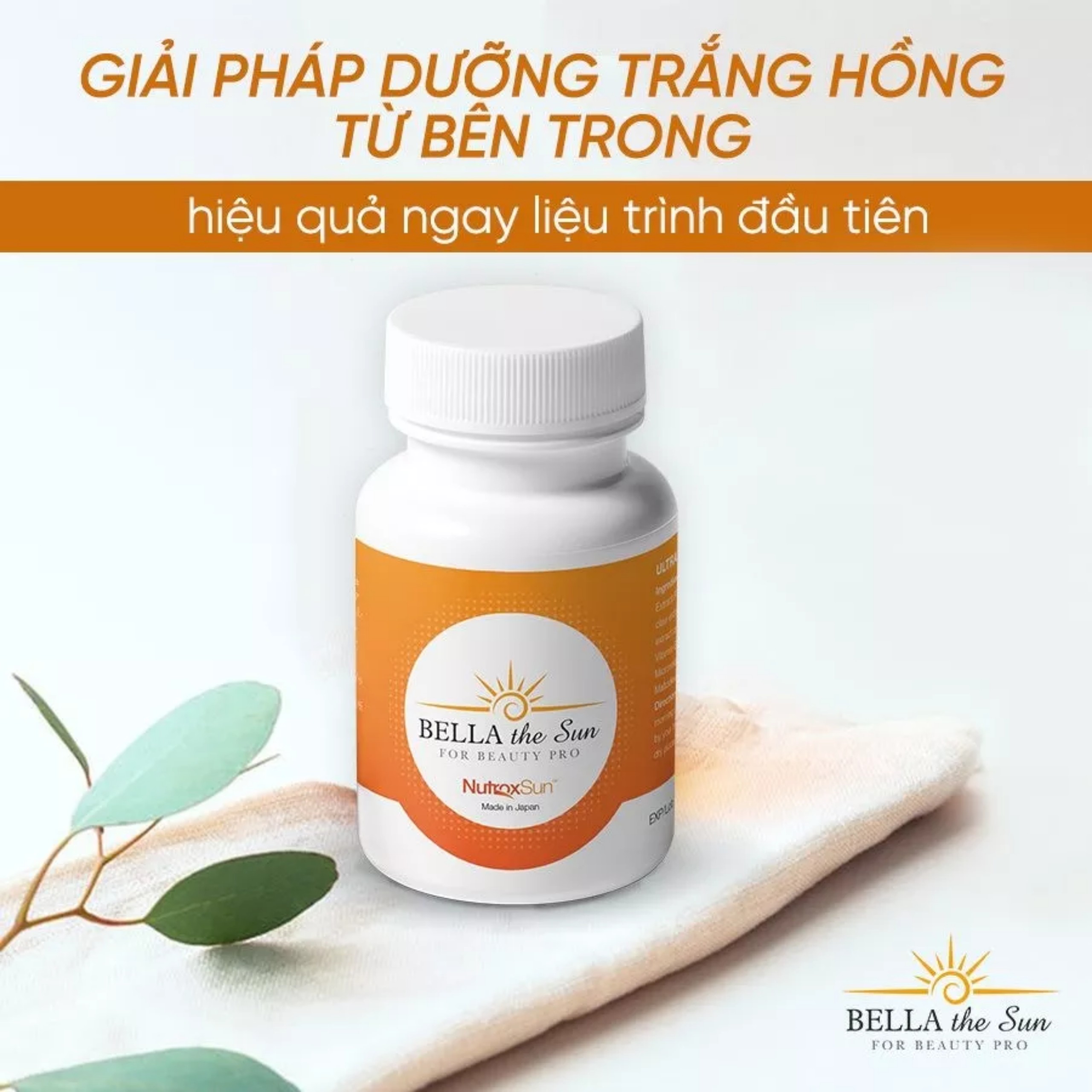 Bộ đôi ngừa sạm nám trắng da BIHAKU PREMIUM COLLAGEN hộp 30v và BELLA THE SUN hộp 30v chống lão hóa mờ đốm sắc tố, căng da dưỡng ẩm, chống nắng nội sinh