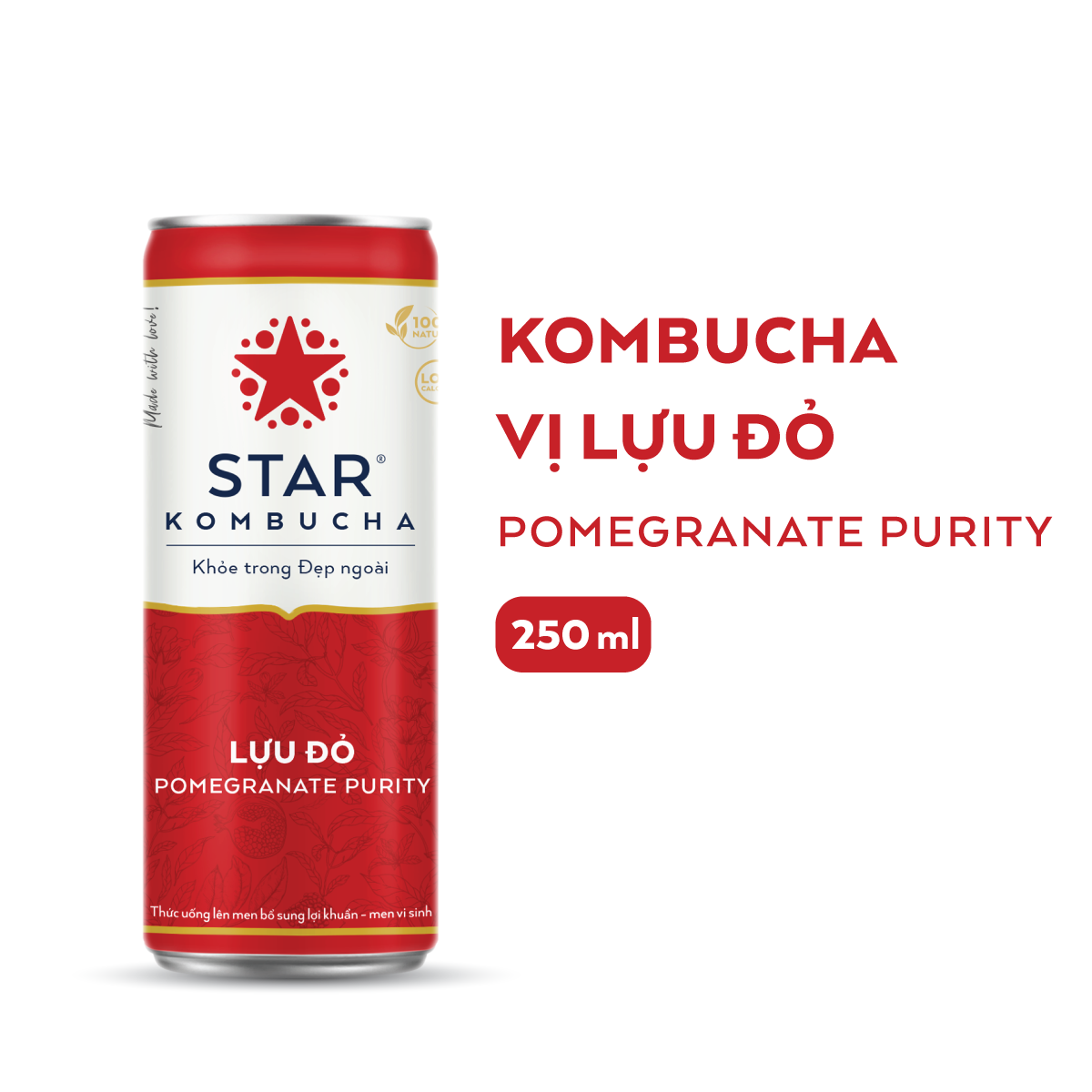 Lốc 6 lon thức uống lên men STAR KOMBUCHA mix vị (250ml/lon)