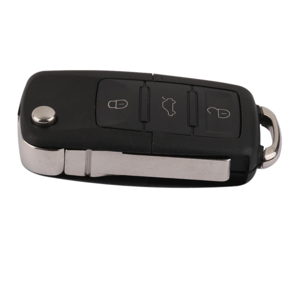 3 Button KEY FOB Remote Case with Blank  Replacement For   GOLF
