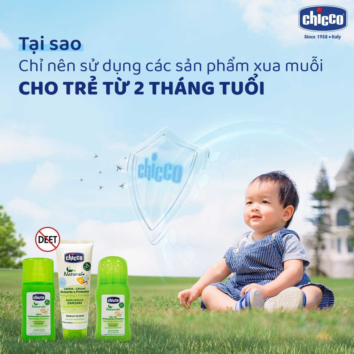 Xịt đa năng xua muỗi Chicco 100ml 