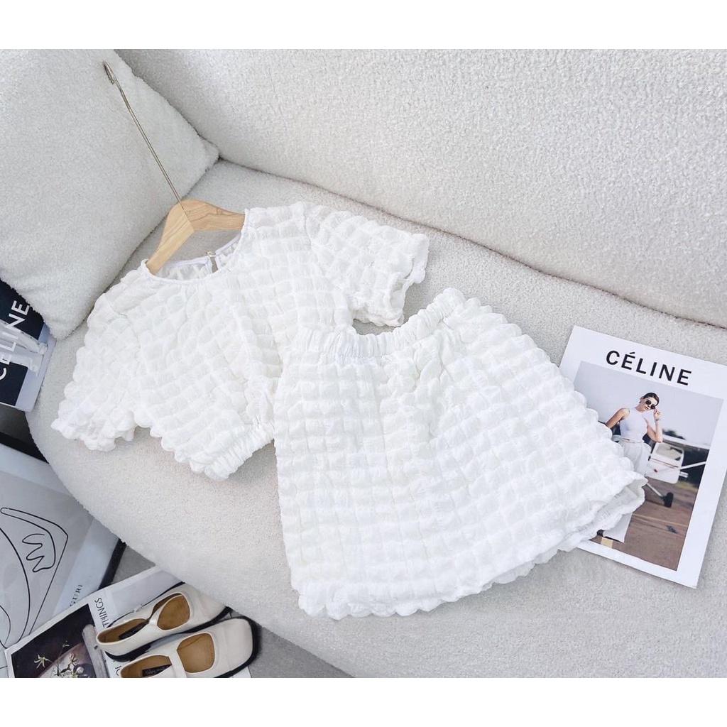 Set đồ đi chơi cực chất cho bé gái áo croptop size 12-40kg hàng thiết kế cao cấp