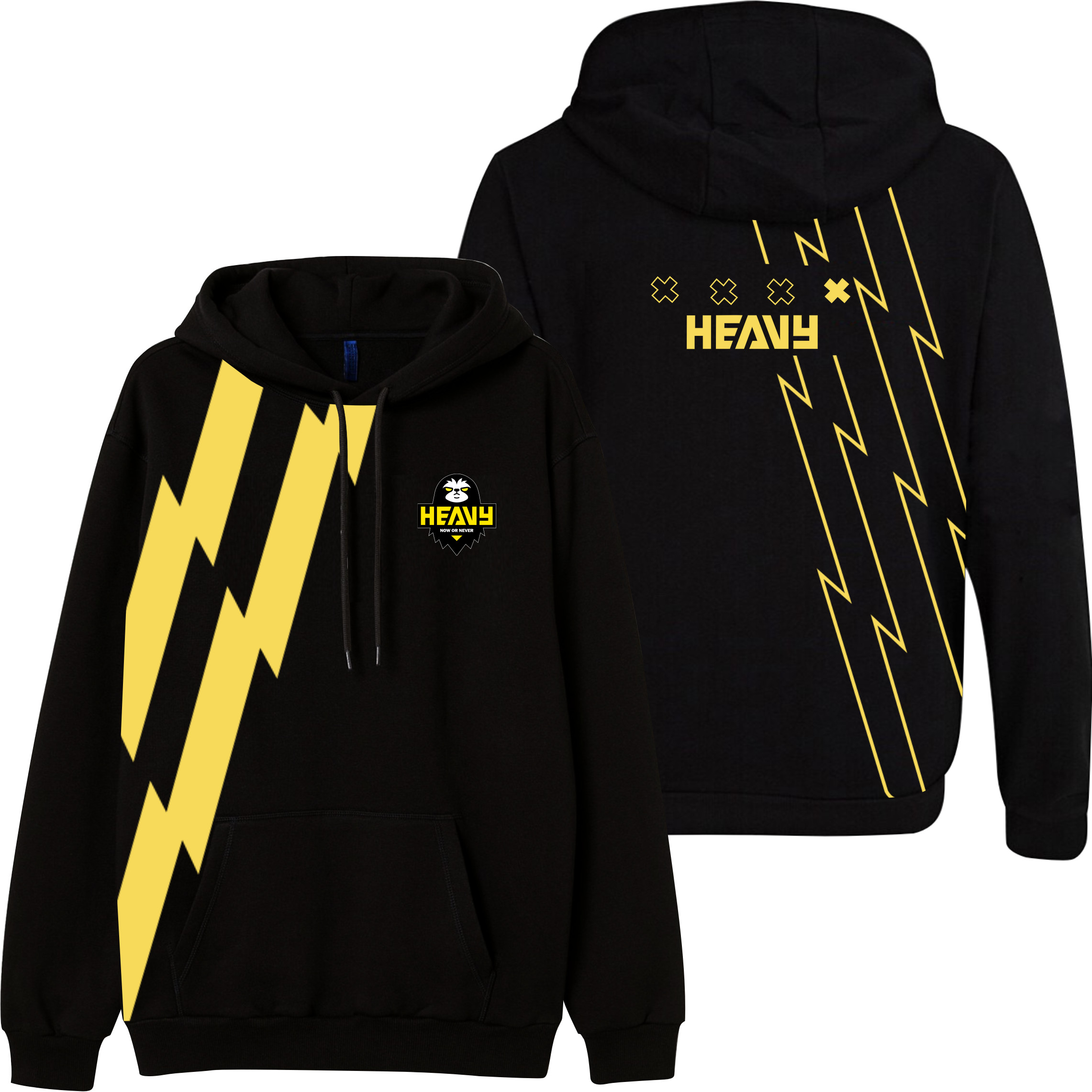 ÁO HEAVY - ÁO KHOÁC HEAVY Hoodie Màu Đen In 2 Mặt Đội Tuyển Team Heavy Cực Chất Chất Nỉ Mềm Mịn Hot Trend 2021