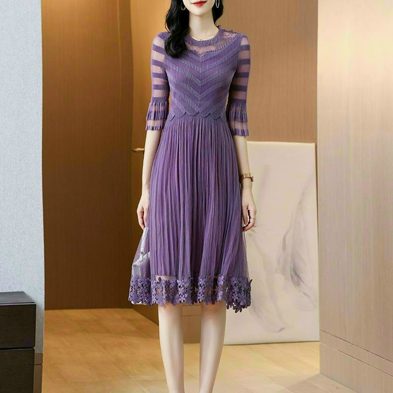 ĐẦM XÒE REN LƯỚI DẬP LY LAI VIỀN REN HOA
