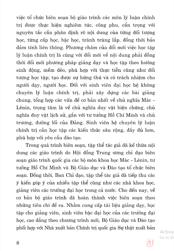 Sách - Giáo Trình Kinh Tế Chính Trị Mác - Lênin (Dành Cho Bậc Đại Học Hệ Không Chuyên Lý Luận Chính Trị) (Tái Bản 2024)