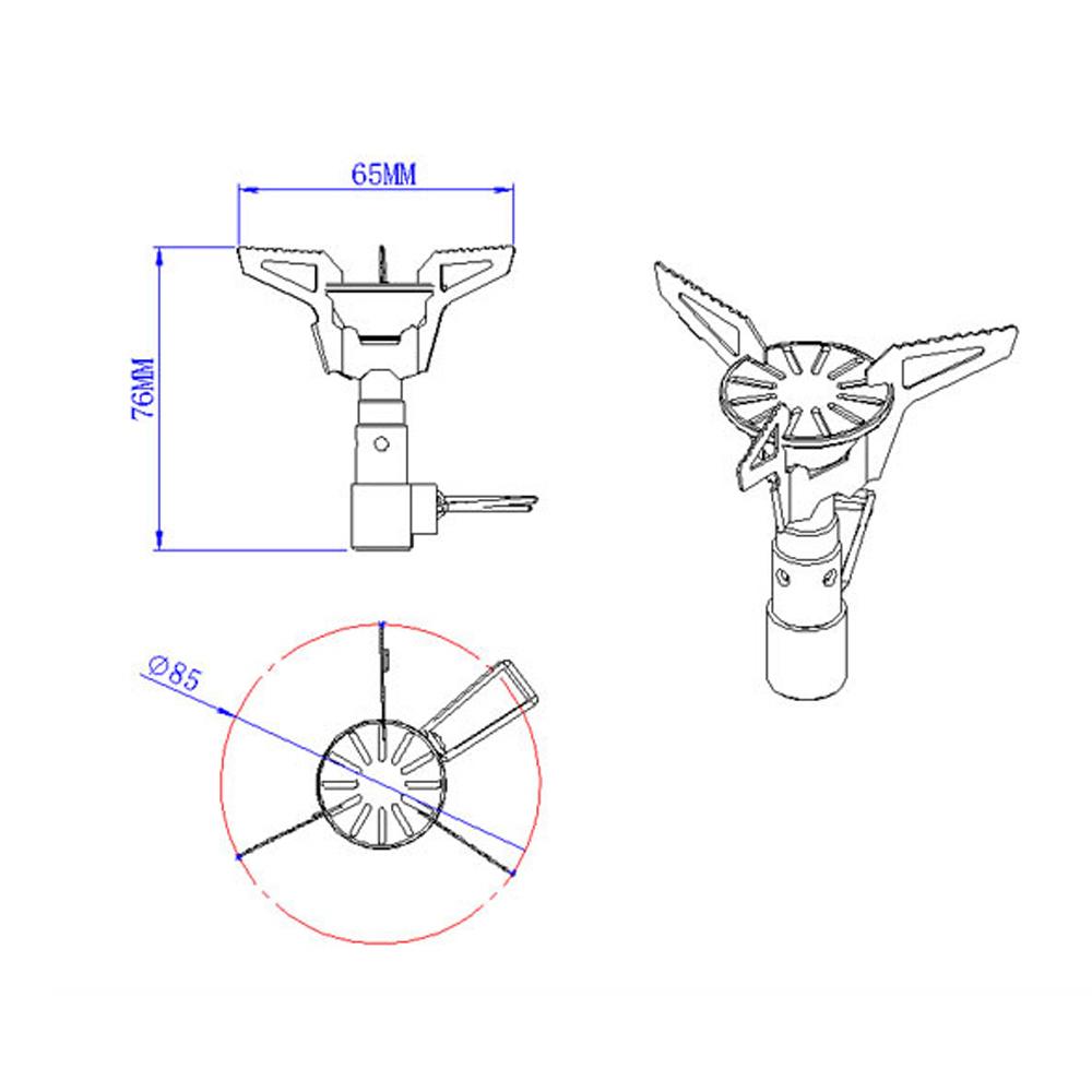 Mini Camping Stove Backpacking Gases Burner Stove with Removable Bracket for Outdoor Cooking Camping Picnic Backpacking Hiking