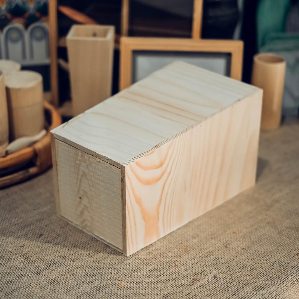 Chậu gỗ cao trang trí - Cắm hoa - Wooden flower pot